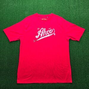 AKOO Tshirt Mens XL Red Short‎ Sleeve Jet Fighter Smoke Graphic Streetwear